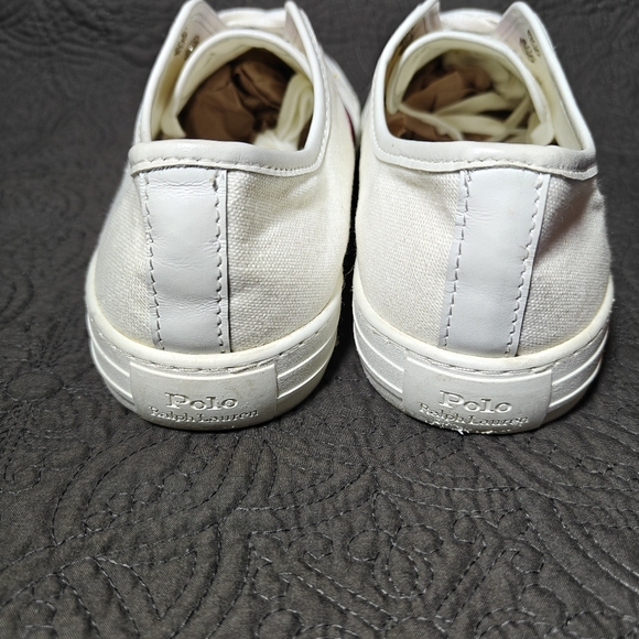 Polo Ralph Lauren White Canvas Team USA Olympic 2020 Tokyo Sneakers Mens 10.5D main image 4